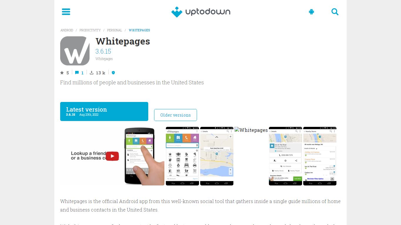 Whitepages for Android - Download the APK from Uptodown